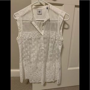 Cabi white prudence top.  Size small. EUC.